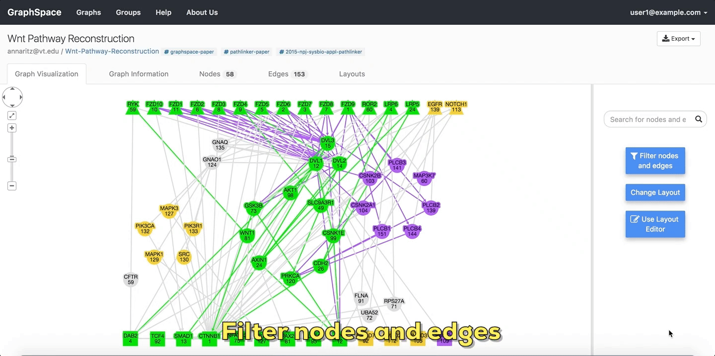 Filter nodes and edges